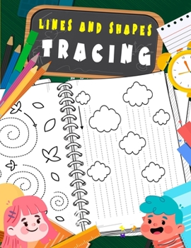 Paperback Lines and shapes tracing: pen control and tracing book, pattern writing book for kids Book