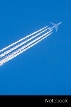 Notebook: 110 Seiten, liniert. Flugzeug Notizbuch / persönliches Tagebuch / Schreibheft / Logbuch / Planer / Vokabelheft / Notizen - 6 x 9 Zoll (15,24 ... Seiten mit Datumslinie, glänzendes Cover.