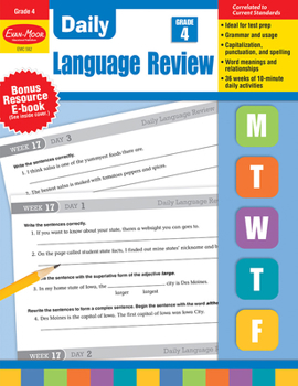 Paperback Daily Language Review, Grade 4 Teacher Edition Book