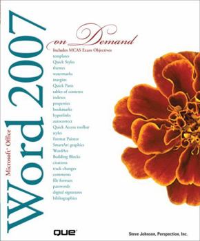 Paperback Microsoft Office Word 2007 on Demand Book