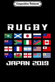 Paperback Composition Notebook: Rugby supporter Japan 2019 flags Premium Journal/Notebook Blank Lined Ruled 6x9 100 Pages Book