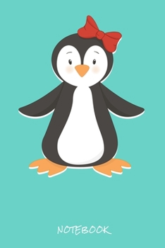 Notebook: penguin with bow / A5 I 120 pages I dotgrid diary I notebook I food tutorials I diet notebook I recipe book I Colorful Gift