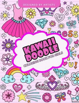 Paperback Kawaii Doodle coloring book for girls Book