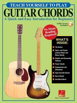 Paperback Teach Yourself to Play Guitar Chords - A Quick and Easy Introduction for Beginners (Book/Online Audio) Book