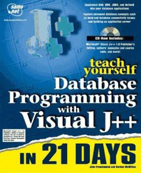 Paperback Teach Yourself Database Programming with Visual J++ in 21 Days with CD Book