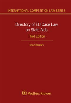 Hardcover Directory of EU Case Law on State Aids Book