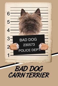 Paperback Bad Dog Cairn Terrier: Isometric Dot Drawing Paper Notebook Featuring 120 Pages 6x9 Book