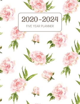2020-2024 Five Year Planner: Monthly Agenda & Schedule with US Holidays - 60 Months or 5 Years - Spring Pink Flowers (Appointment Diary With Todo List & Notes)
