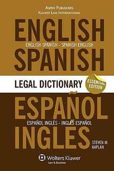 Paperback Essential English/Spanish and Spanish/English Legal Dictionary Book