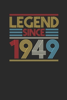 Legend Since 1949: Graph Paper Notebook (6" x 9" - 120 pages) ~ Birthday Themed Notebook for Daily Journal, Diary, and Gift