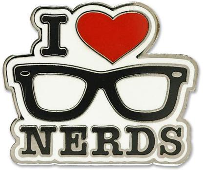 Misc. Enamel Pin I Love Nerds Book