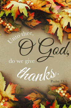 Paperback We Give Thanks Bulletin (Pkg 100) Thanksgiving Book