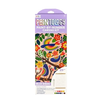 Hardcover Paintology Paint by Number Canvas Kit - Blue Birds (25 PC Set) (Multilingual Edition) [Multilingual] Book