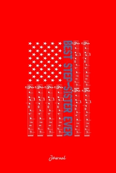 Paperback Journal: Dot Grid Journal - USA Flag Music-Note Step Sisters Cool Christmas Gift - Red Dotted Diary, Planner, Gratitude, Writin Book