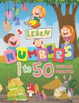 Paperback Learn Numbers 1 to 50 Writing Practice Book