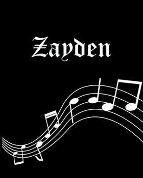 Paperback Zayden: Sheet Music Note Manuscript Notebook Paper - Personalized Custom First Name Cover - Musician Composer Instrument Compo Book