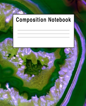 Composition Notebook: Green Agate Rock Stone