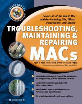 Hardcover Troubleshooting, Maintaining & Repairing Macs [With CDROM] Book
