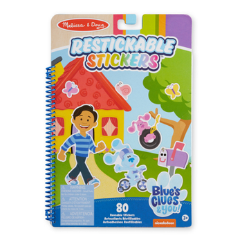 Toy Melissa & Doug Blue's Clues & You! Restickable Stickers Pad - Places Blue Loves Book