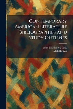 Paperback Contemporary American Literature Bibliographies and Study Outlines Book