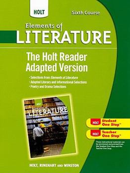 Paperback Holt Elements of Literature: The Holt Reader, Adapted Version Sixth Course, British Literature Book
