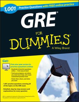 Paperback GRE 1,001 Practice Questions for Dummies [With Free Online Practice] Book