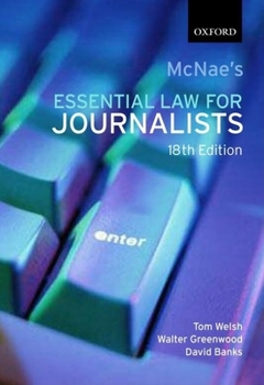 Paperback McNae's Essential Law for Journalists Book