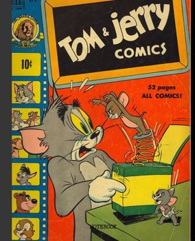 Notebook: Cartoon Tom and Jerry Soft Glossy Cover Graph Paper Pages Book 7.5 x 9.25 Inches 110 Pages