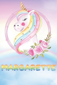 Paperback Margarette: Margarette's Unicorn Personal Custom Named Diary Planner Perpetual Calendar Notebook Journal 6x9 Personalized Customiz Book