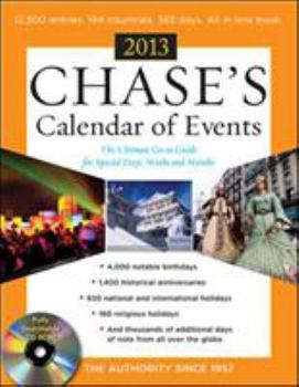 Paperback Chase's Calendar of Events 2013 [With CDROM] Book