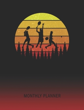 Monthly Planner: Tennis | 2 Year Planning for Jan 2020 to Dec 2021 | Retro Vintage Sunset Cover | January 20 - December 21 | Planning Organizer ... | Plan Days, Set Goals & Get Stuff Done