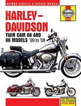 Hardcover Haynes Service & Repair Manual Harley-Davidson Twin Cam 88 and 96 Models '99 to '08 Book