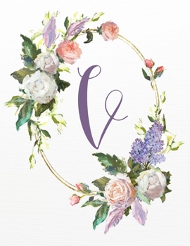 Paperback V: White Pink Floral 8.5"x11" Lined Notebook Book