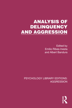 Hardcover Analysis of Delinquency and Aggression Book