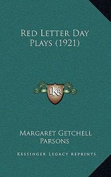 Paperback Red Letter Day Plays (1921) Book