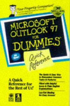 Paperback Microsoft Outlook 97 For Windows For Dummies Quick Reference With CD Book