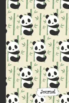 Journal: Panda Bear on Bamboo Diary with Blank Lined Notebook Paper
