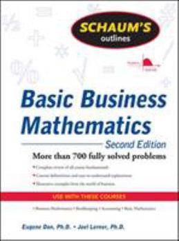 Paperback Schaum's Outline of Basic Business Mathematics, 2ed Book