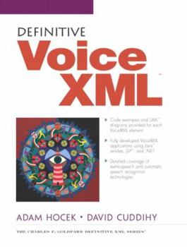 Paperback Definitive VoiceXML Book