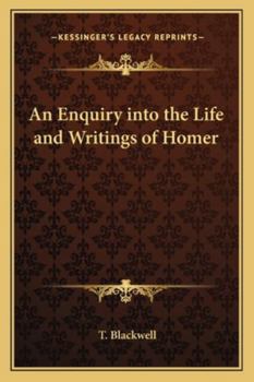Paperback An Enquiry into the Life and Writings of Homer Book