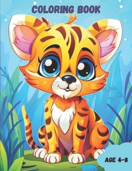 Paperback Coloring Book: Awesome Animals Coloring Book for Kids Age 4-8 Book