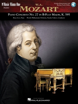 Paperback Mozart - Piano Concerto No. 27 in B-flat Major, KV595: Music Minus One Piano Book
