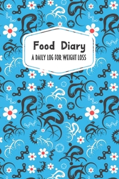 Food Diary A Daily Log for Weight Loss: Artistic Bike Racing Themed 30 Day Detailed Tracker for Carbohydrates, Protein & Sugar Intake