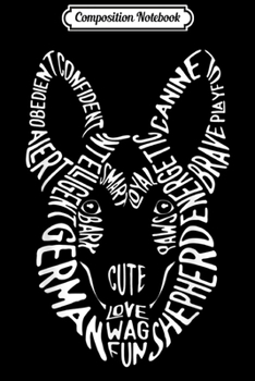 Composition Notebook: German Shepherd Typography Word Art Dog Lover Gifts Journal/Notebook Blank Lined Ruled 6x9 100 Pages