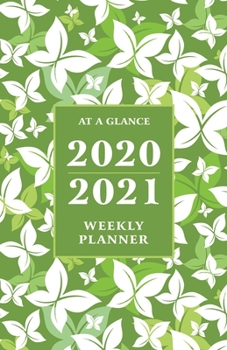 Paperback At a Glance 2020-2021 Weekly Planner: Green Butterflies 2 Year / 24 Month Pocket Planner for Purse - Jan 2020 - Dec 2021 Calendar - Size: 5.5" x 8.5" Book