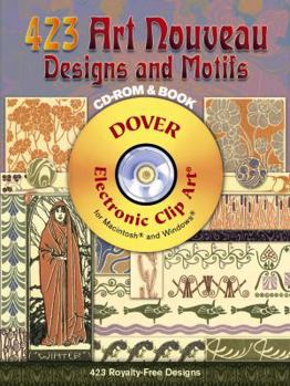 Paperback 423 Art Nouveau Designs and Motifs [With CDROM] Book