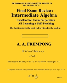 Paperback Final Exam Review: Intermediate Algebra Book