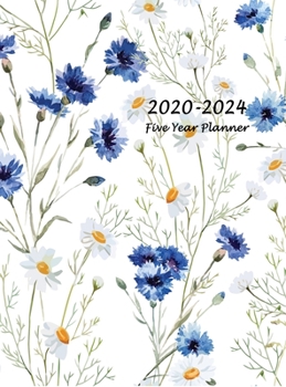 Hardcover 2020-2024 Five Year Planner: Five Year Monthly Planner 8.5 x 11 with Flower Coloring Pages (Hardcover Volume 1) Book