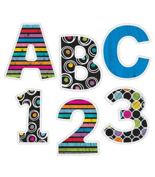 Misc. Colorful Chalkboard Bulletin Board Letters Book