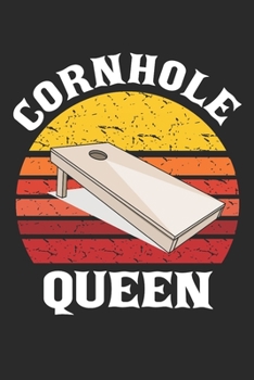 Retro Cornhole Queen: 6x9 Ruled Notebook, Journal, Daily Diary, Organizer, Planner